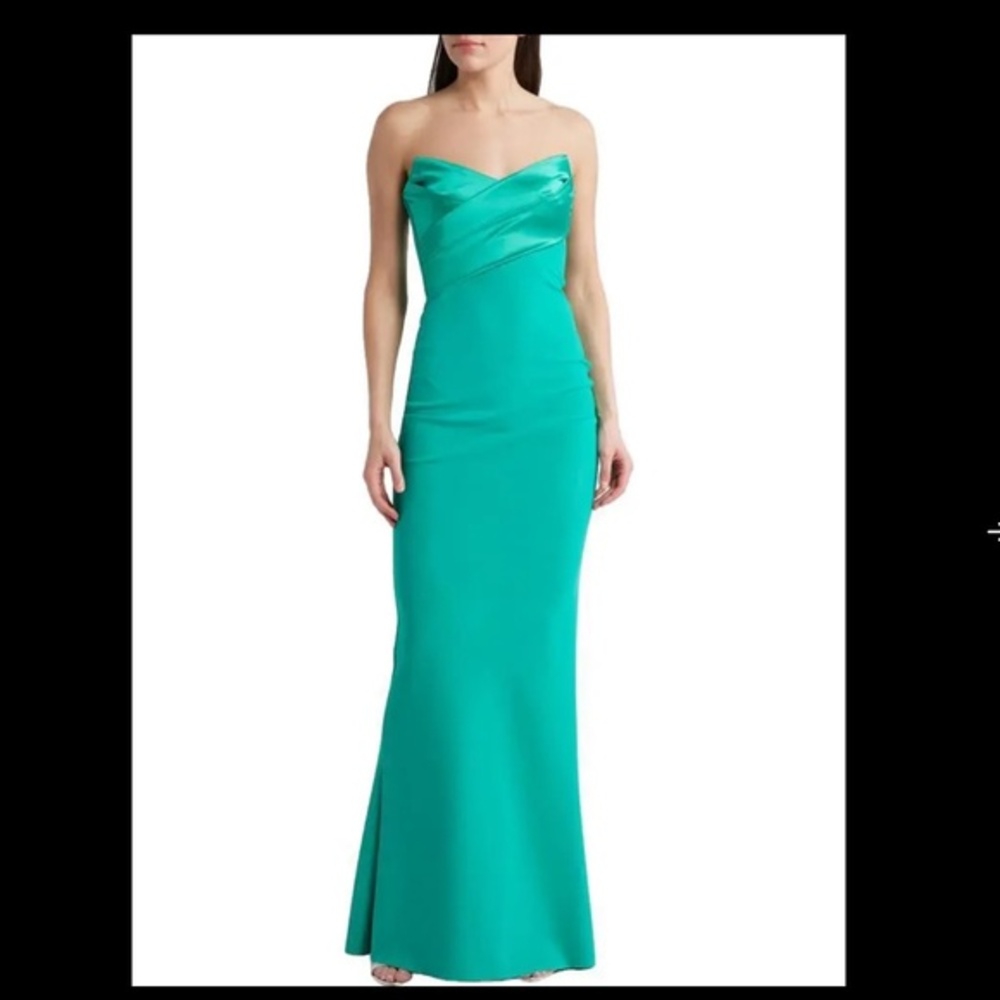 CHIARA BONI LA PETITE ROBE Bairei Strapless Trumpet Gown $1,190
